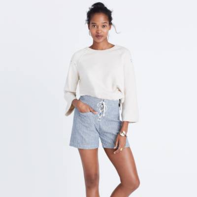 madewell striped shorts