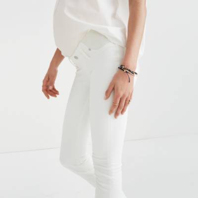 white maternity skinny jeans