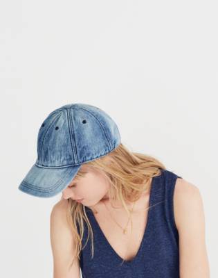 womens denim baseball cap