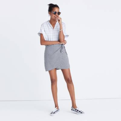 gingham skirt mini