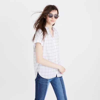 madewell central popover shirt