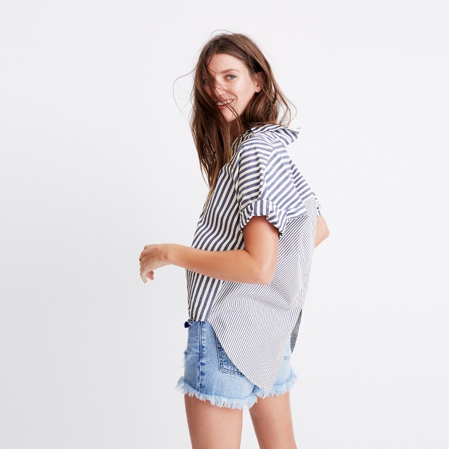 Courier Button-Back Shirt in Stripe Mix : shopmadewell button-up ...