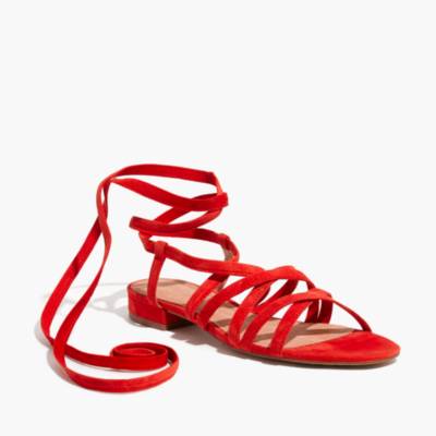 madewell red sandals