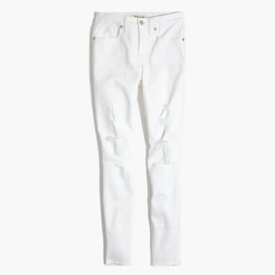 madewell 9 high rise skinny white