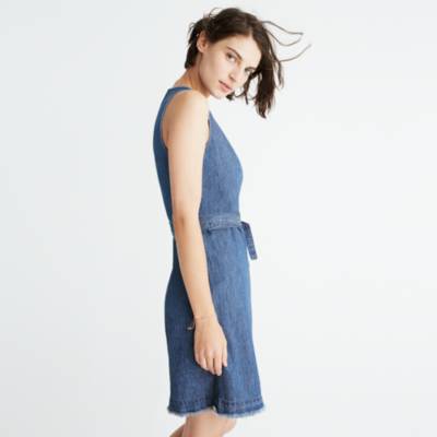 madewell denim wrap dress