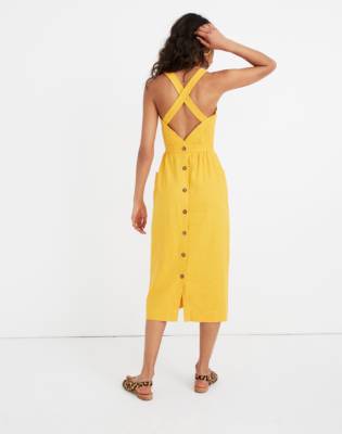 madewell apron slip dress