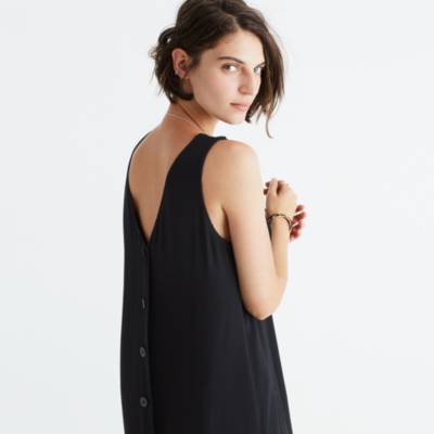 button back maxi dress