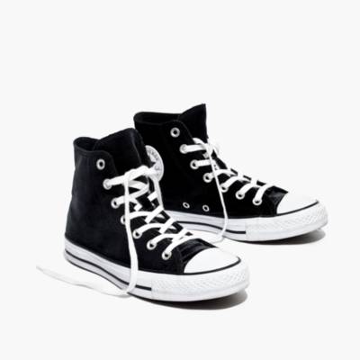 converse black velvet