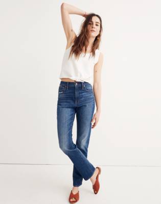 high waisted slim boyfriend jeans