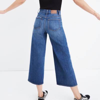 madewell cropped wide leg jeans