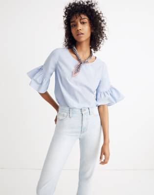 ruffle sleeve top