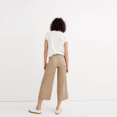 tan crop pants