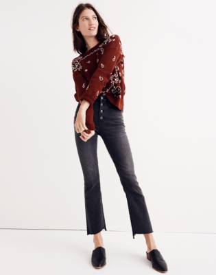 madewell cropped flare jeans