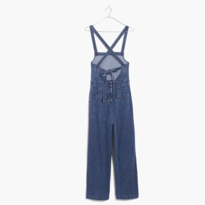 denim tie back jumpsuit