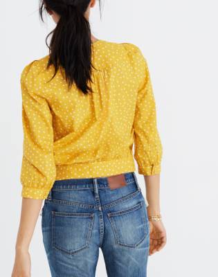 yellow wrap shirt