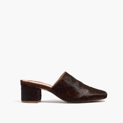 the frances loafer mule in spotted calf hair