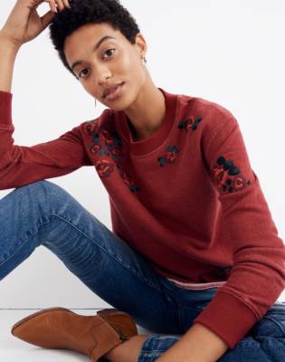 madewell embroidered sweatshirt