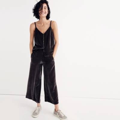 madewell green velvet pants