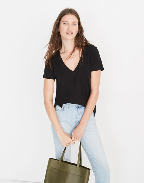 Whisper Cotton V-Neck Pocket Tee Whisper Cotton V-Neck Pocket Tee