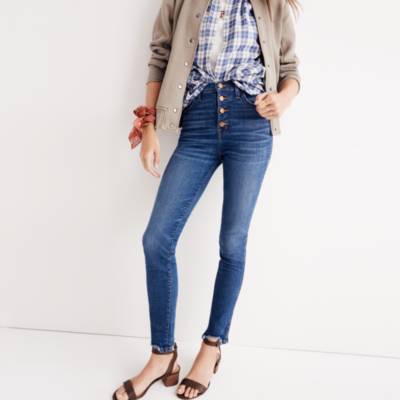 madewell button front jeans