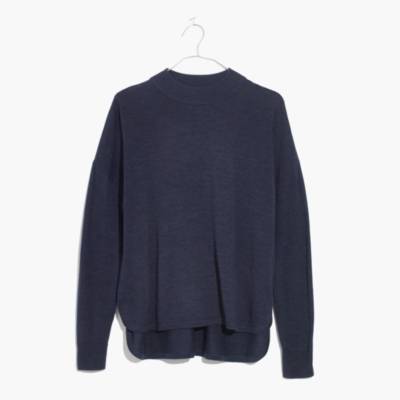 Mockneck Boxy Pullover Sweater