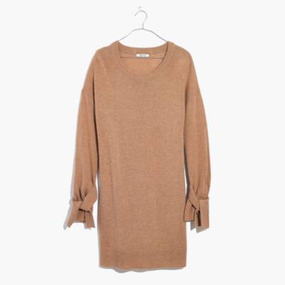 madewell tie cuff sweater dress