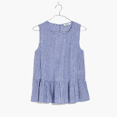 madewell striped peplum top