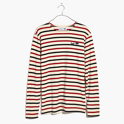  Madewell x Armor-Lux® Embroidered Winking Eye Striped Tee