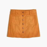 Garment-Dyed Patch-Pocket Skirt : shopmadewell mini | Madewell