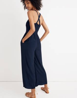 madewell navy jumpsuit