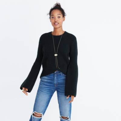 bell sleeve sweater cardigan