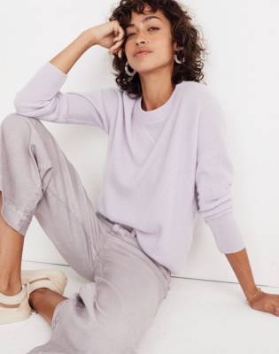 Cashmere Sweatshirt in dusted lavender image 1