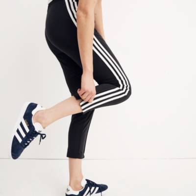 adidas originals three stripe cigarette pants in black