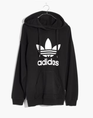 adidas tech trefoil cropped sweatshirt