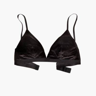 white velvet bralette