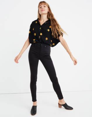 madewell black high rise jeans