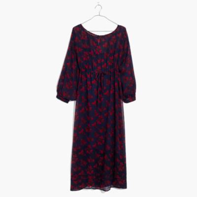 madewell red silk dress