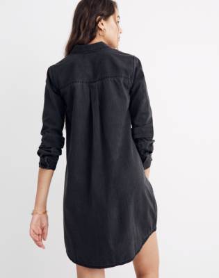 dark denim shirt dress