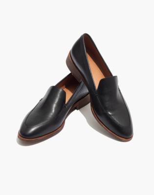 stylish black loafers