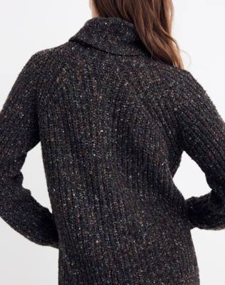 madewell colorfleck ribbed turtleneck sweater