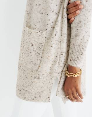 madewell speckled cardigan