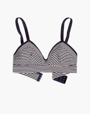 black and white striped bralette