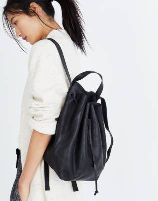 black sequin mini backpack