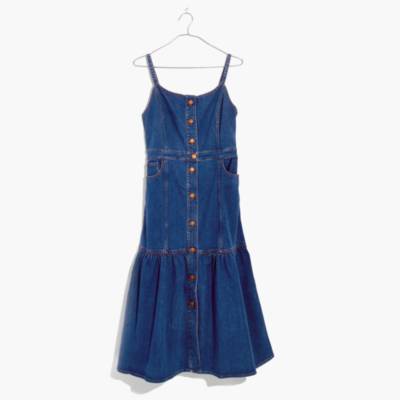 madewell denim midi dress