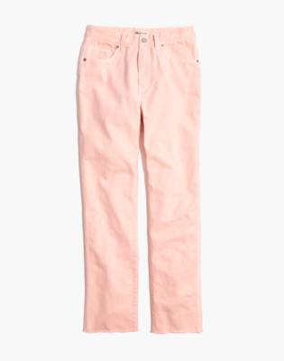 pink straight leg jeans