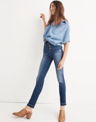 madewell button front jeans