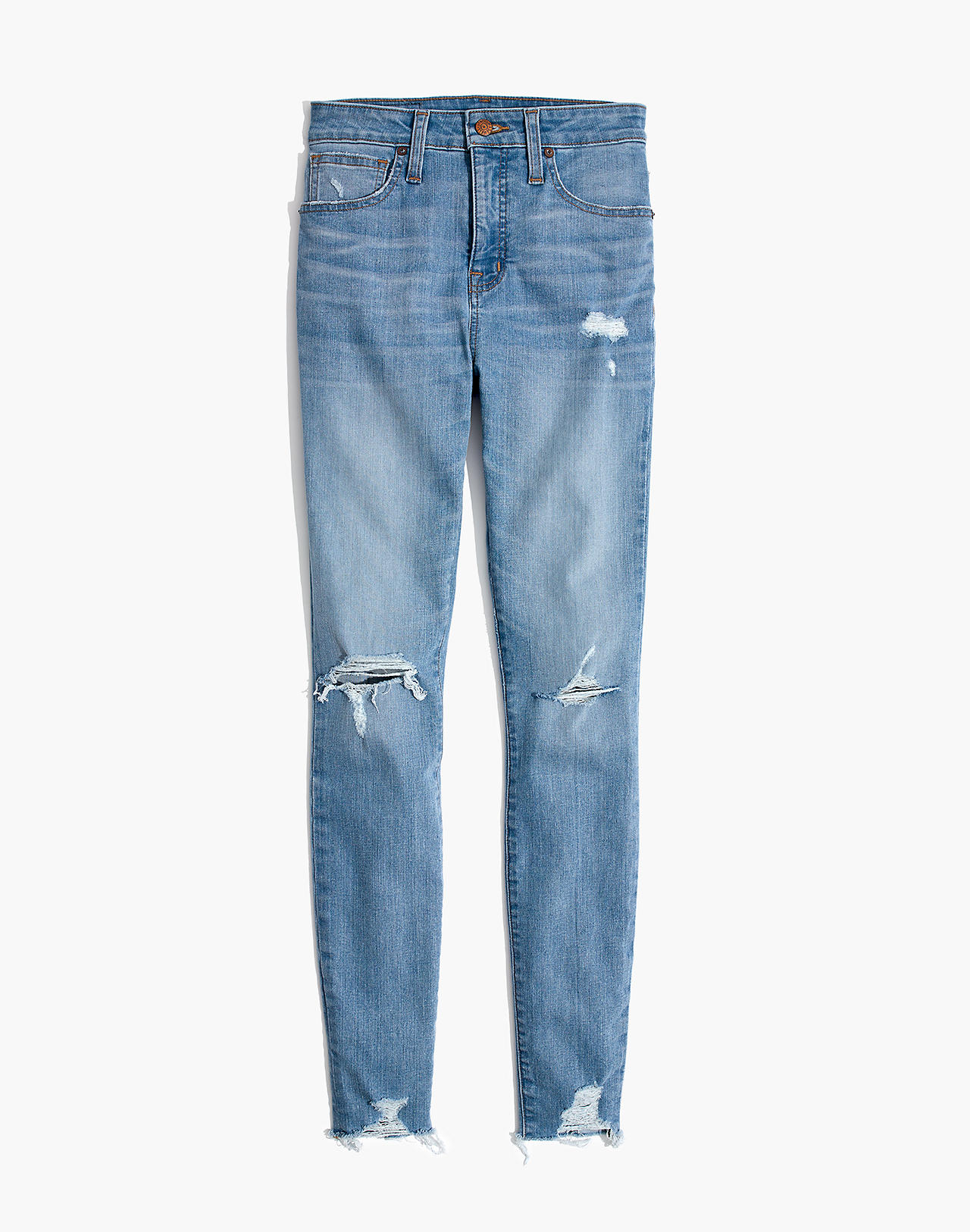 Tall Curvy High-Rise Skinny Jeans in Ontario: Distressed-Hem Edition