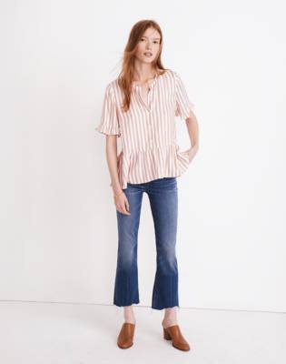 madewell ruffle hem top