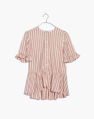 madewell ruffle hem top