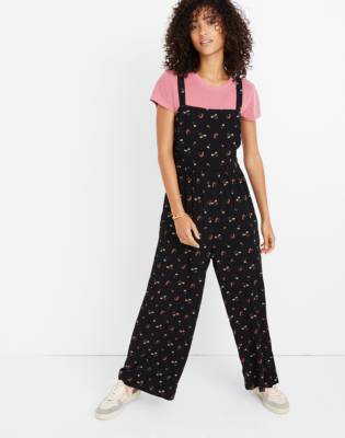 madewell smocked crop jumpsuit